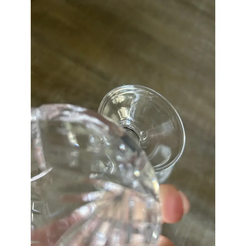 Vintage Tiffany & Co Crystal Newport Brandy Cognac Snifters 5” PAIR Etched